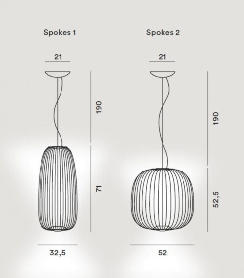 Foscarini Spokes 1 LED niet dimbaar hanglamp-Zwart