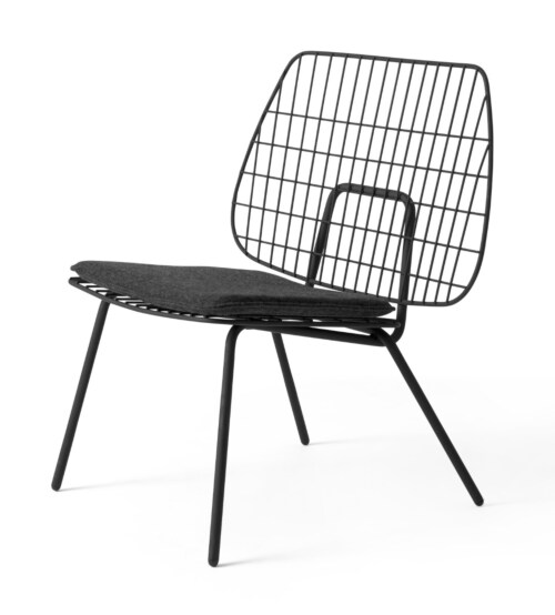 Audo Copenhagen WM String Lounge fauteuil-Zwart