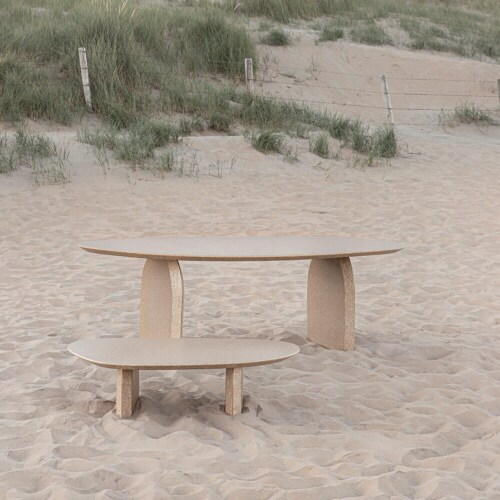 Studio HENK Amoeba tafel-240x100 cm-Naturel lak
