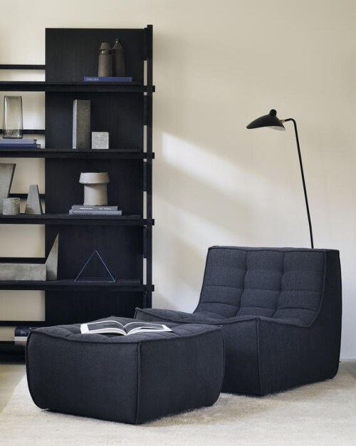 Ethnicraft N701 Sofa Footstool-Graphite