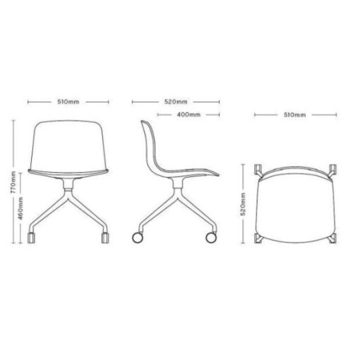 HAY About a Chair AAC14 aluminium onderstel stoel-Groen