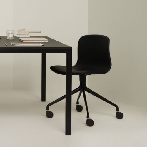 HAY About a Chair AAC14 zwart onderstel stoel- Dusty Blue