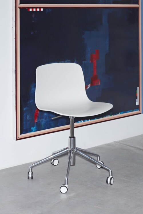 HAY About a Chair AAC50 gasveer bureaustoel - zwart onderstel-Dusty blue