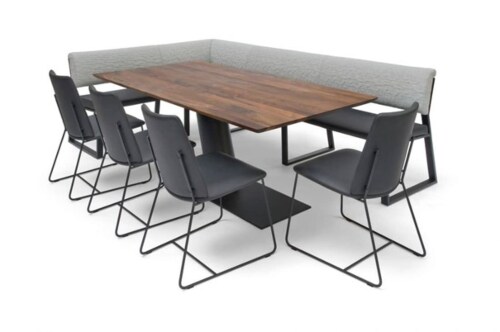 Bree's New World Libra rechthoekig eettafel-Noten/Zwart-180x100 cm