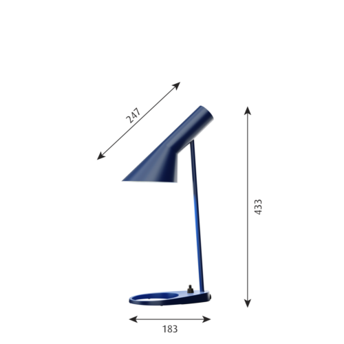 Louis Poulsen AJ Mini Tafel tafellamp-Donker blauw