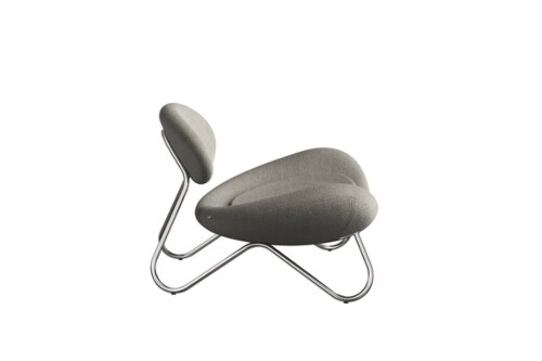 WOUD Meadow lounge stoel-Alpine-Chrome-plated steel