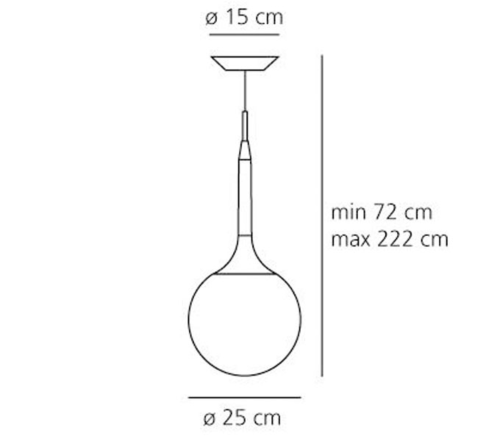 Artemide Castore hanglamp-Kap ∅ 25 cm