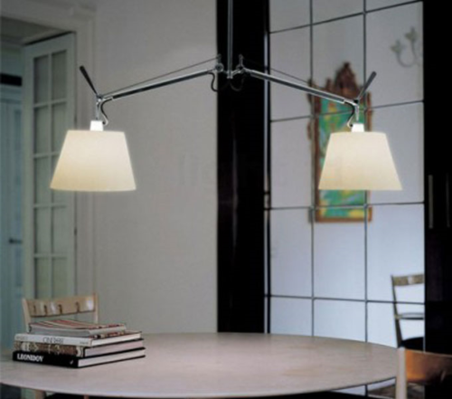 Artemide Tolomeo Basculante hanglamp-Perkament-Kap ∅ 24 cm