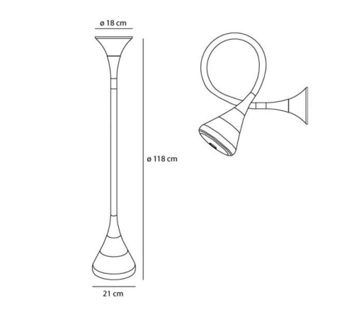 Artemide Pipe wandlamp