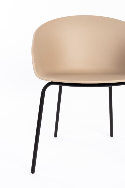 Zuiver Void armleuning stoel-Latte brown-Black