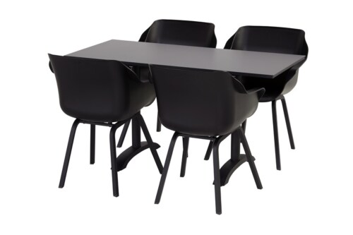 Hartman Sophie Bistro HPL tafel-Zwart-140x65 cm