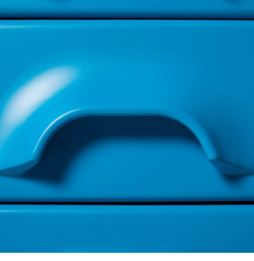 HKliving Chest of 6 drawers-Bright Blue