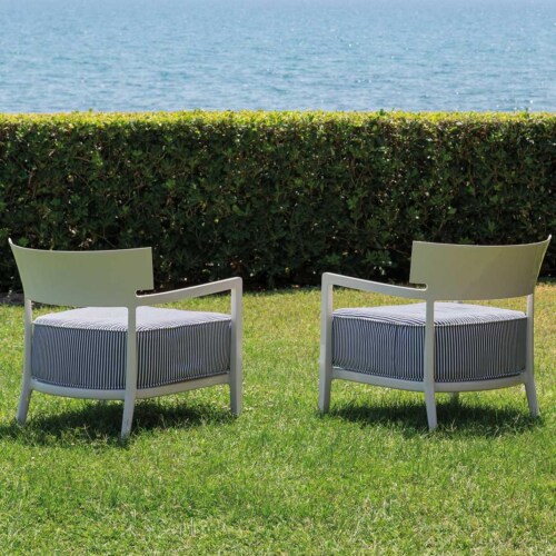 Kartell Cara Outdoor fauteuil-Zwart beige