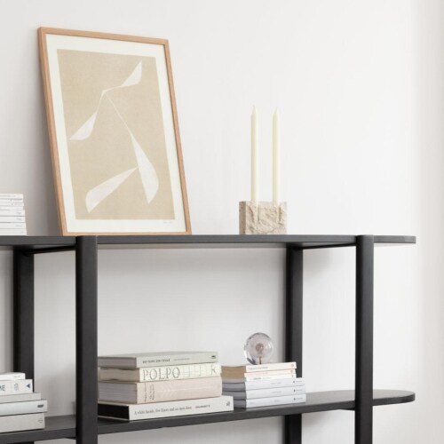 Studio HENK Oblique Cabinet OB-2L wit frame-155 cm (2 frames)-Hardwax oil natural