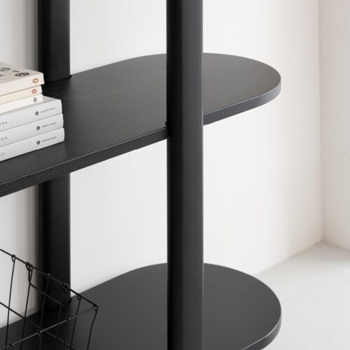 Studio HENK Oblique Cabinet OB-3L zwart frame-250 cm (3 frames)-Hardwax oil natural