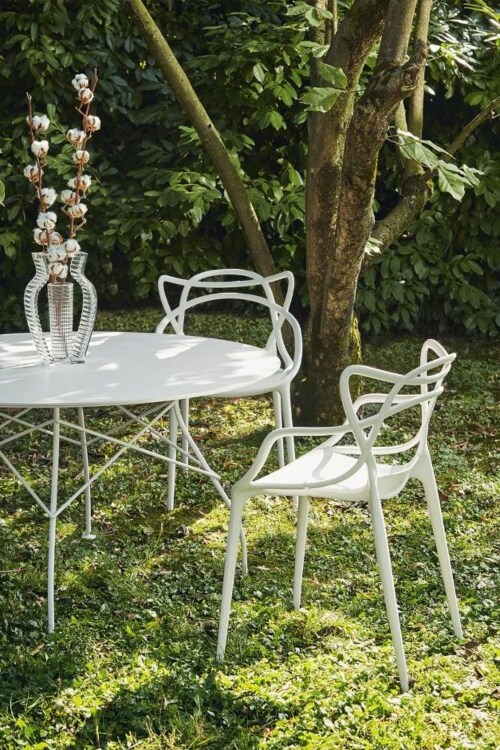 Kartell Glossy Outdoor tafel-Aged Bronze-Zwart-192x118 cm