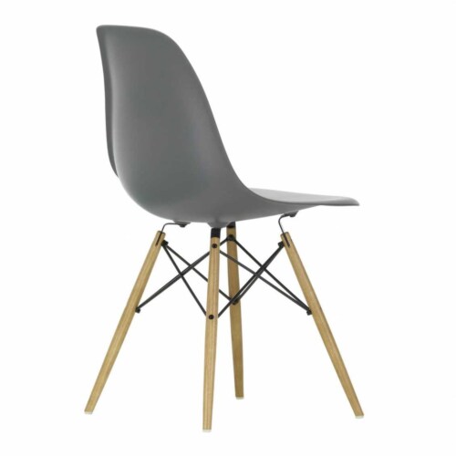 Vitra Eames DSW stoel met esdoorn gelig onderstel-Graniet grijs