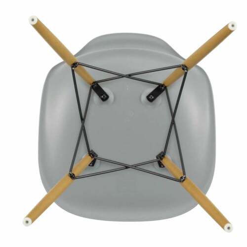 Vitra Eames DSW stoel met esdoorn gelig onderstel-Helder grijs