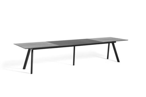 Hay CPH30 uitschuifbaar zwart water-based onderstel tafel-Eiken-zwart-250-450x90 cm