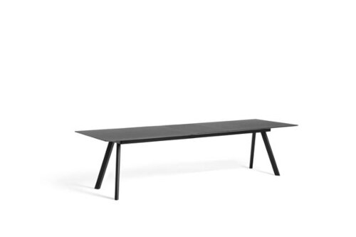 Hay CPH30 uitschuifbaar zwart water-based onderstel tafel-Zwart Lino-200-400x90 cm