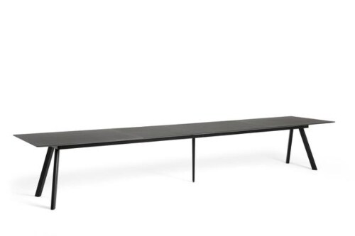 Hay CPH30 uitschuifbaar zwart water-based onderstel tafel-Zwart Lino-250-450x90 cm
