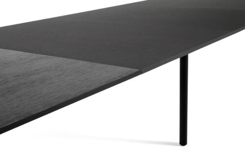 Hay CPH30 uitschuifbaar zwart water-based onderstel tafel-Zwart Lino-160-310x80 cm