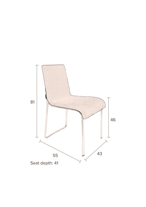 Dutchbone Flor Chair stoel-Oker geel
