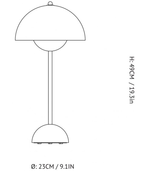 &tradition Flowerpot VP9 draagbare tafellamp-Goud