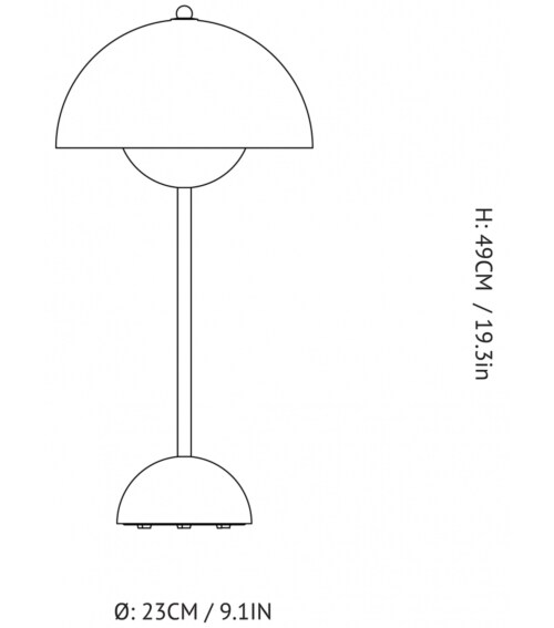 &tradition FlowerPot VP3 tafellamp-Mat licht grijs