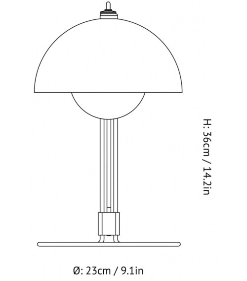 &tradition FlowerPot VP4 tafellamp-Mat zwart