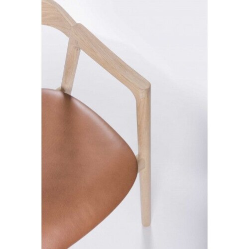 Gazzda Muna Dakar Leather Chair stoel-Grey 1258