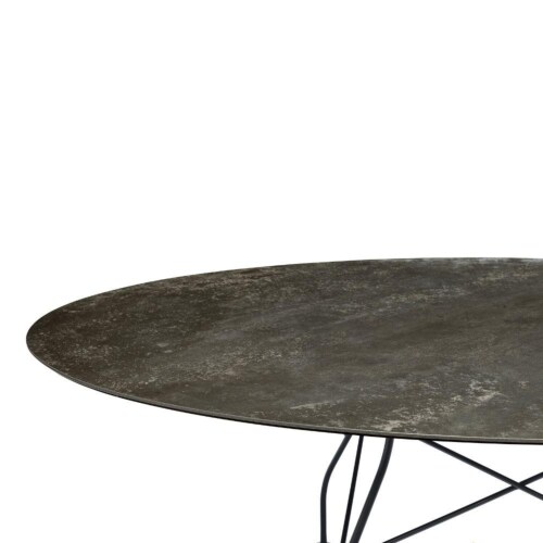 Kartell Glossy Outdoor tafel-Aged Bronze-Zwart-192x118 cm