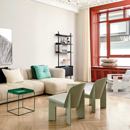 HAY Chisel loungestoel beuken onderstel-Canvas 926 / Lush green
