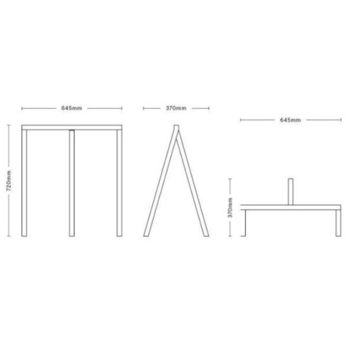 HAY Loop Stand tafel frame-Grijs