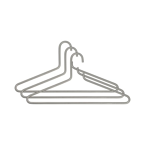 Spinder Design Senza 6 (set van 3) kledinghanger-RVS