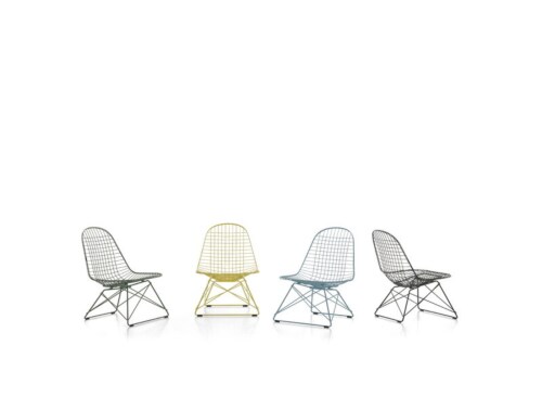 Vitra Eames Wire Chair LKR loungestoel-Zwart