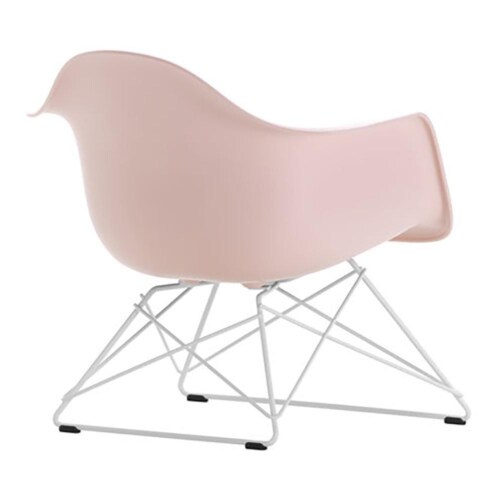 Vitra Eames LAR loungestoel met wit onderstel-Pale rose