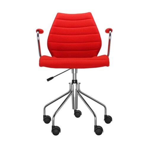 Kartell Maui Soft bureaustoel -Met armleuning-Rood