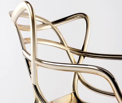 Kartell Masters metallic stoel-Goud