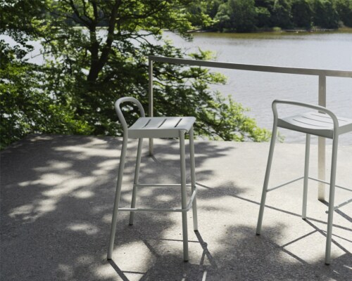 Muuto Linear Steel Bar stoel-75 cm-Grey