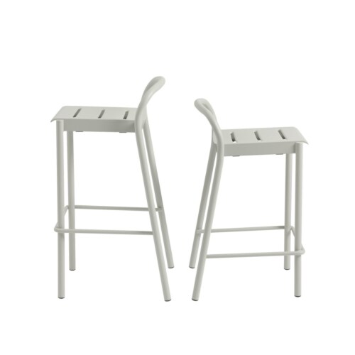 Muuto Linear Steel Bar stoel-75 cm-Pale blue