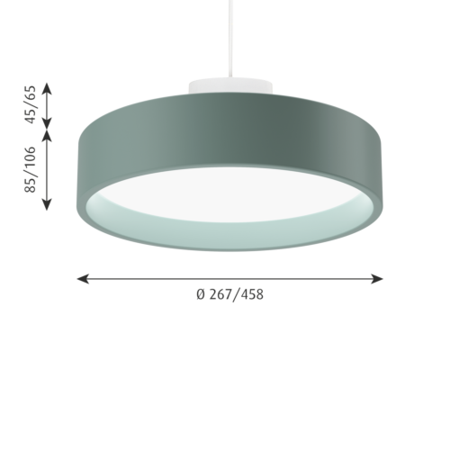 Louis Poulsen Circle Suspended hanglamp-Bleek petroleum-∅ 26 cm