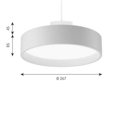 Louis Poulsen Circle Suspended hanglamp-Wit-∅ 26 cm