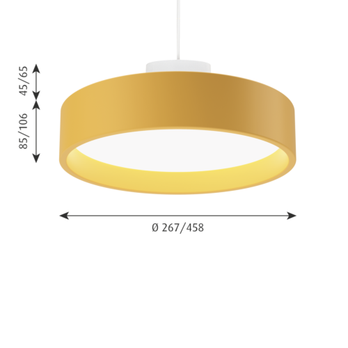 Louis Poulsen Circle Suspended hanglamp-Geel-∅ 26 cm