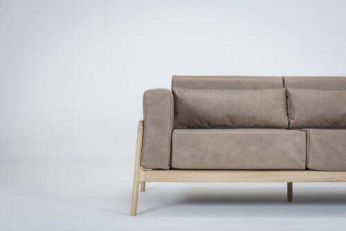 Gazzda Fawn Dakar Leather Sofa 2 seater bank-Stone 1436