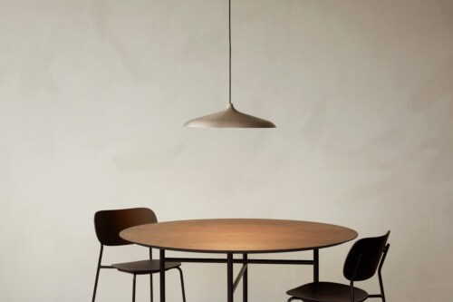 Audo Copenhagen Snaregade Round eettafel-∅ 120 cm-Charcoal linoleum-Zwart