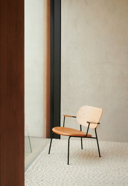 Audo Copenhagen Co lounge fauteuil - Natural Oak - gestoffeerde zitting-Moss 0022