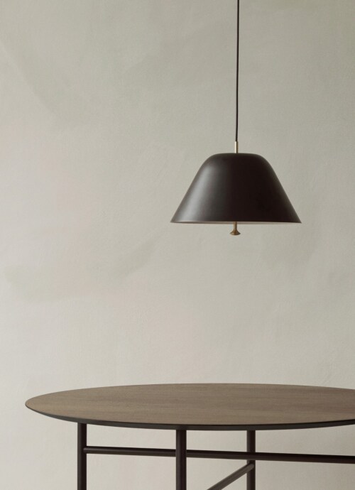 Audo Copenhagen Snaregade Round eettafel-∅ 120 cm-Donker eiken-zwart