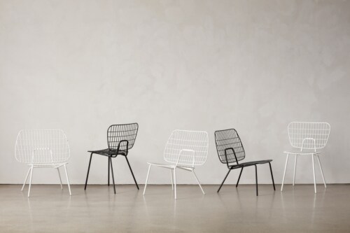 Audo Copenhagen WM String Lounge fauteuil-Zwart