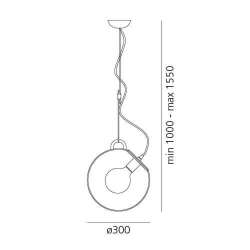 Artemide Miconos Sospensione Goud hanglamp